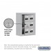 Salsbury Cell Phone Storage Locker - with Front Access Panel - 3 Door High Unit (5 Inch Deep Compartments) - 6 A Doors (5 usable) - steel - Surface Mounted - Resettable Combination Locks